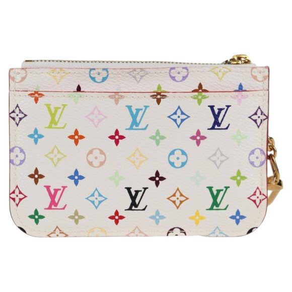 LOUIS VUITTON Monogram Multicolor Pochette Cles NM White M93734 LV Auth 125425V - Picture 3 of 16
